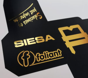 stamping selectivo dorado foiler